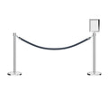 Crown Top Post and Rope Stanchion Kit with Sign Frame - Montour Line