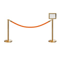 Flat Top Post and Rope Stanchion Kit with Sign Frame - Montour Line