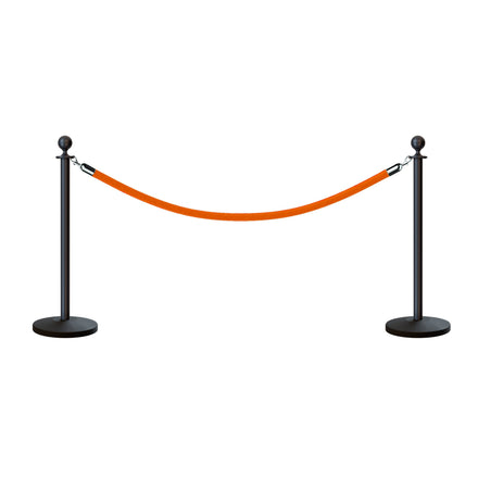 Ball Top Post and Rope Stanchion Kit - Montour Line