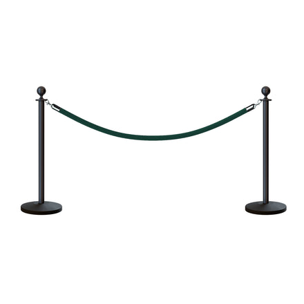 Ball Top Post and Rope Stanchion Kit - Montour Line