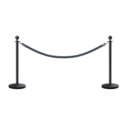 Ball Top Post and Rope Stanchion Kit - Montour Line