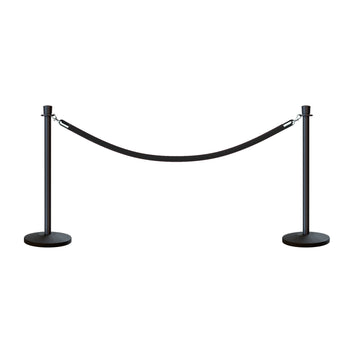 Post and Rope Stanchion Kit, Crown Top Posts, 6 Ft. Velvet Foam Core Rope - Montour Line