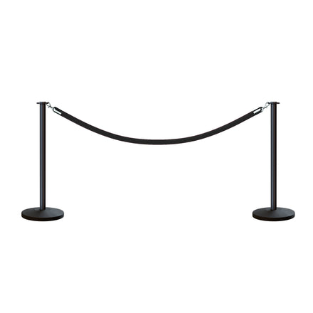 Post and Rope Stanchion Kit, Flat Top Posts, 6 Ft. Velvet Foam Core Rope - Montour Line