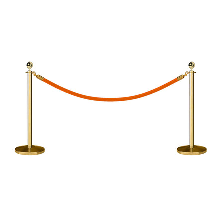 Ball Top Post and Rope Stanchion Kit - Montour Line