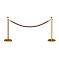 Ball Top Post and Rope Stanchion Kit - Montour Line