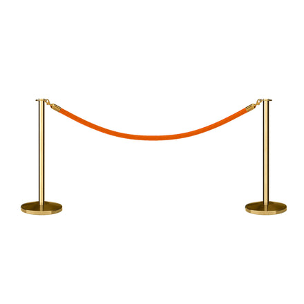 Flat Top Post and Rope Stanchion Kit - Montour Line