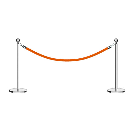 Ball Top Post and Rope Stanchion Kit - Montour Line