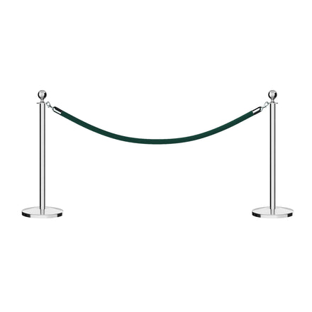 Ball Top Post and Rope Stanchion Kit - Montour Line