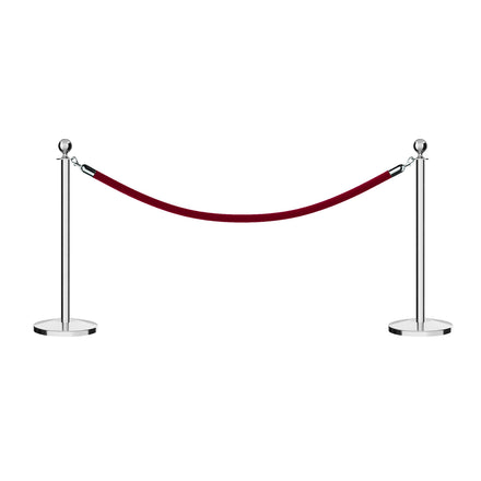 Ball Top Post and Rope Stanchion Kit - Montour Line