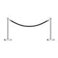 Post and Rope Stanchion Kit, Crown Top Posts, 6 Ft. Velvet Foam Core Rope - Montour Line