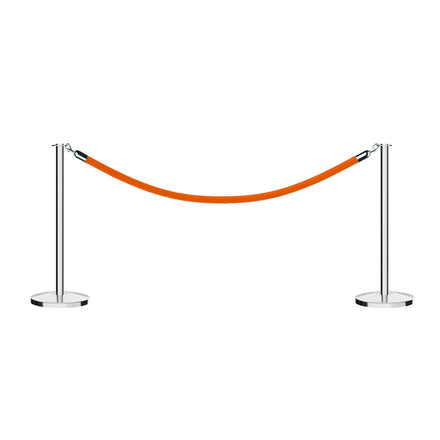 Flat Top Post and Rope Stanchion Kit - Montour Line