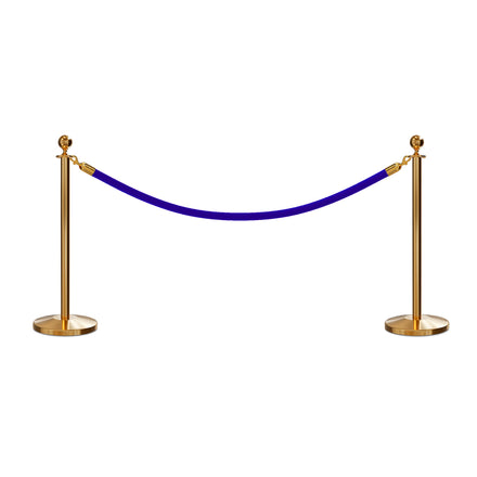 Ball Top Post and Rope Stanchion Kit - Montour Line