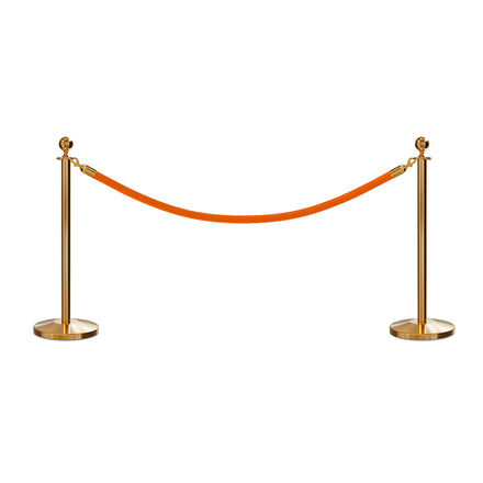 Ball Top Post and Rope Stanchion Kit - Montour Line