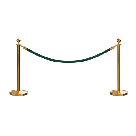 Ball Top Post and Rope Stanchion Kit - Montour Line