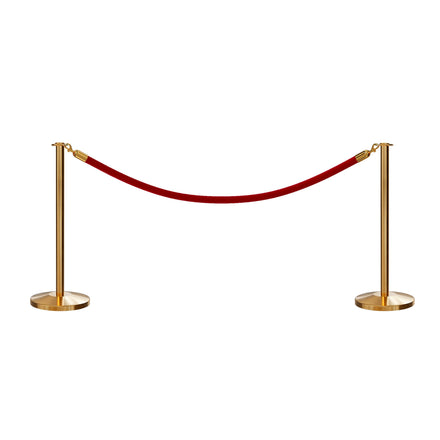 Flat Top Post and Rope Stanchion Kit - Montour Line