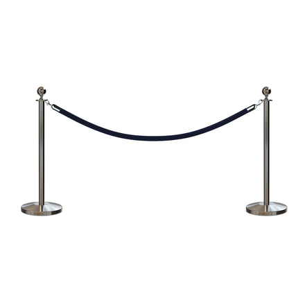 Ball Top Post and Rope Stanchion Kit - Montour Line