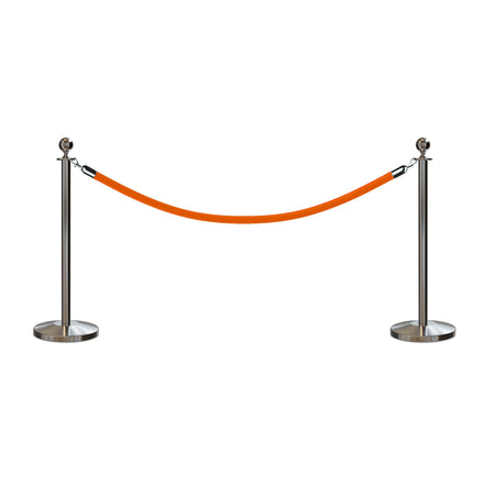 Ball Top Post and Rope Stanchion Kit - Montour Line