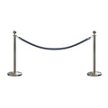 Ball Top Post and Rope Stanchion Kit - Montour Line