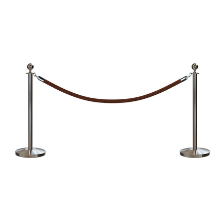 Ball Top Post and Rope Stanchion Kit - Montour Line