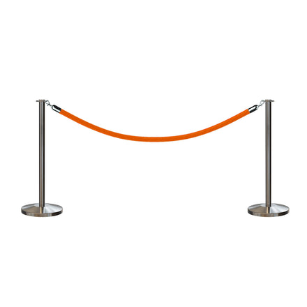 Flat Top Post and Rope Stanchion Kit - Montour Line