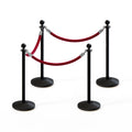 Ball Top Post and Rope Stanchion Kit - Montour Line