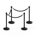 Post and Rope Stanchion Kit, Crown Top Posts, 6 Ft. Velvet Foam Core Rope - Montour Line