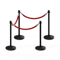 Post and Rope Stanchion Kit, Crown Top Posts, 6 Ft. Velvet Foam Core Rope - Montour Line