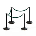 Flat Top Post and Rope Stanchion Kit - Montour Line