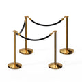 Flat Top Post and Rope Stanchion Kit - Montour Line