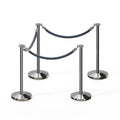 Flat Top Post and Rope Stanchion Kit - Montour Line