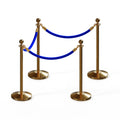 Ball Top Post and Rope Stanchion Kit - Montour Line