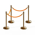 Ball Top Post and Rope Stanchion Kit - Montour Line