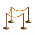 Flat Top Post and Rope Stanchion Kit - Montour Line