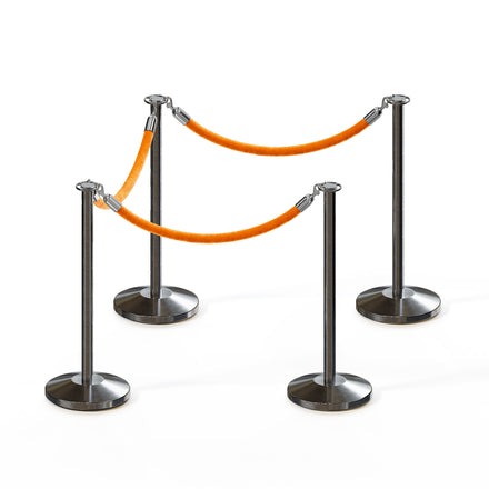 Flat Top Post and Rope Stanchion Kit - Montour Line