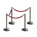 Flat Top Post and Rope Stanchion Kit - Montour Line