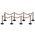Post and Rope Stanchion Kit, Flat Top Posts, 6 Ft. Velvet Foam Core Rope and Sign Frame - Montour Line
