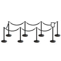 Post and Rope Stanchion Kit, Flat Top Posts, 6 Ft. Velvet Foam Core Rope and Sign Frame - Montour Line