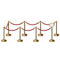 Post and Rope Stanchion Kit, Flat Top Posts, 6 Ft. Velvet Foam Core Rope and Sign Frame - Montour Line