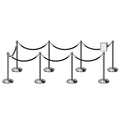 Post and Rope Stanchion Kit, Crown Top Posts, 6 Ft. Velvet Foam Core Rope and Sign Frame - Montour Line