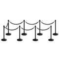 Post and Rope Stanchion Kit, Crown Top Posts, 6 Ft. Velvet Foam Core Rope - Montour Line