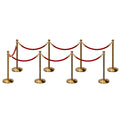 Post and Rope Stanchion Kit, Ball Top Posts, 6 Ft. Velvet Foam Core Rope - Montour Line