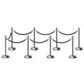 Post and Rope Stanchion Kit, Ball Top Posts, 6 Ft. Velvet Foam Core Rope - Montour Line