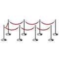 Post and Rope Stanchion Kit, Ball Top Posts, 6 Ft. Velvet Foam Core Rope - Montour Line