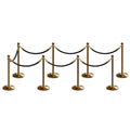 Post and Rope Stanchion Kit, Ball Top Posts, 6 Ft. Velvet Foam Core Rope - Montour Line
