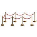 Post and Rope Stanchion Kit, Ball Top Posts, 6 Ft. Velvet Foam Core Rope - Montour Line