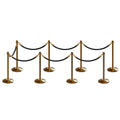 Post and Rope Stanchion Kit, Crown Top Posts, 6 Ft. Velvet Foam Core Rope - Montour Line