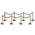 Post and Rope Stanchion Kit, Crown Top Posts, 6 Ft. Velvet Foam Core Rope - Montour Line