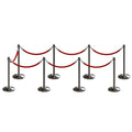 Post and Rope Stanchion Kit, Crown Top Posts, 6 Ft. Velvet Foam Core Rope - Montour Line