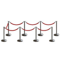 Post and Rope Stanchion Kit, Flat Top Posts, 6 Ft. Velvet Foam Core Rope - Montour Line