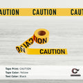 Caution Tape, 2.0 mil x 1000 Ft. x 3 Inch, Black Text Color - Trafford Industrial